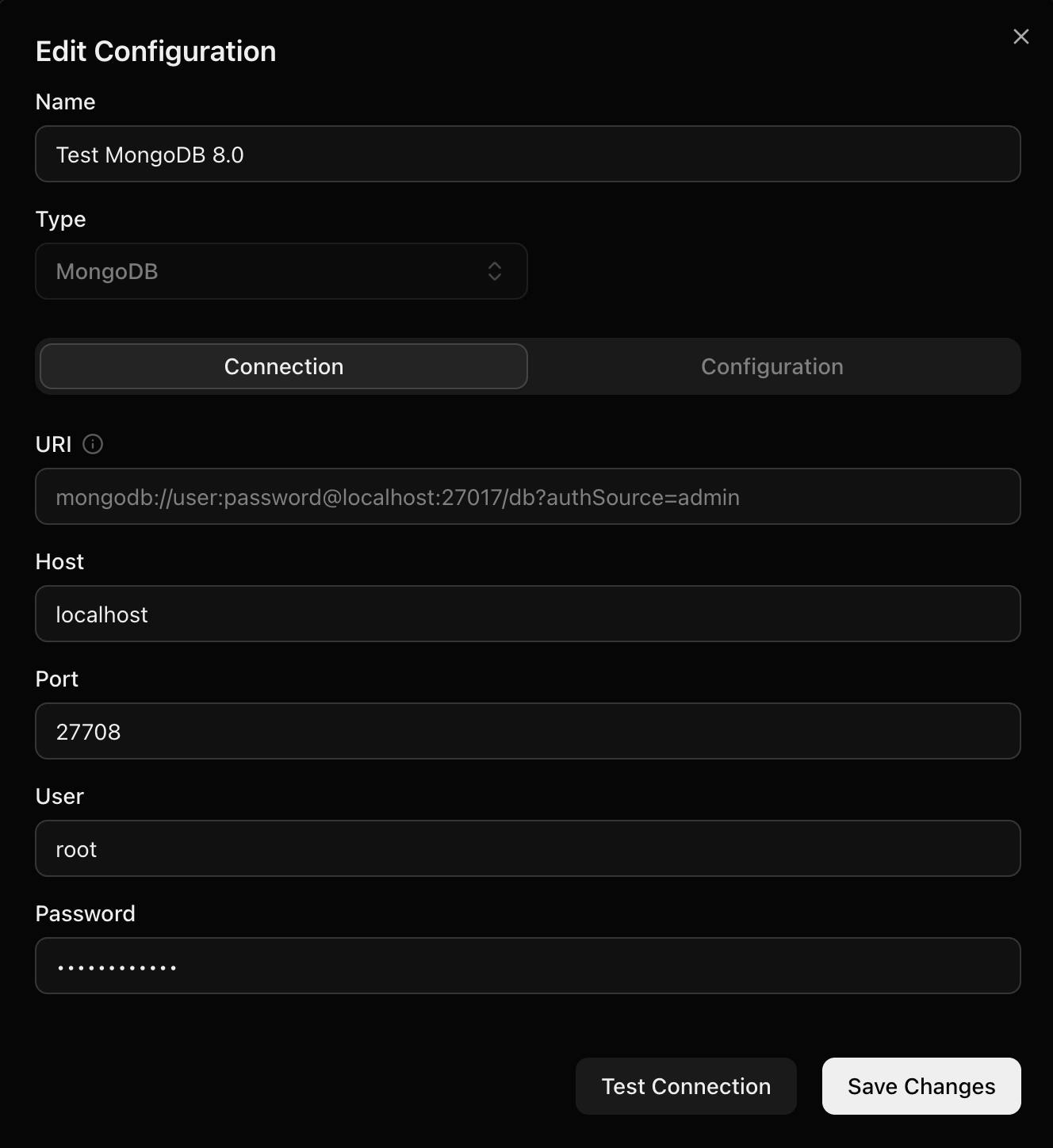 Edit Configuration